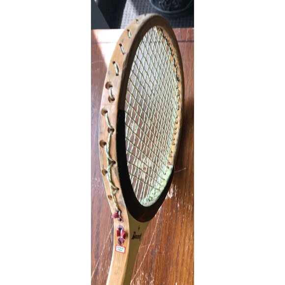 Vintage Bancroft FRS Squash Racquet Genuine Bamboo Laminated Frame Power Pads - Picture 10 of 10